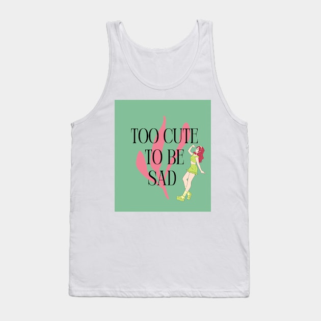 Too Cute to Be Sad - Redhead Tank Top by madiwestdal